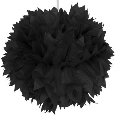 Pompom zwart 30cm 1