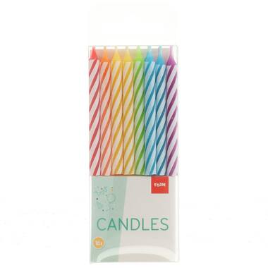 Candele Rainbow Twist - 6 cm - 10 pezzi 2