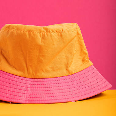 Cappello da pescatore Colorblock Arancione/Rosa 4