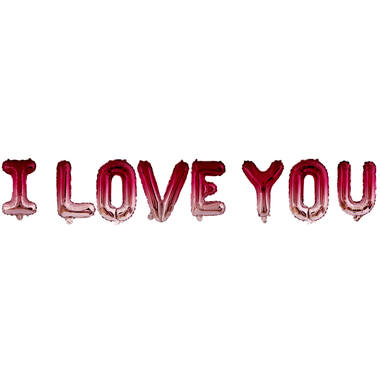 Palloncini foil 'I Love You' Rosa 36 cm - 8 pezzi 1