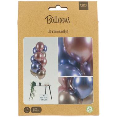 Balloons Ultra Shine Amethyst 33cm - 12 pieces 3