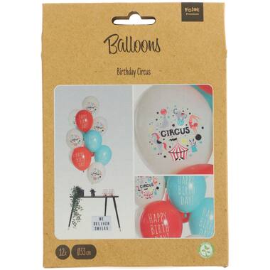Balloons Birthday Circus 33cm - 12 pieces 2