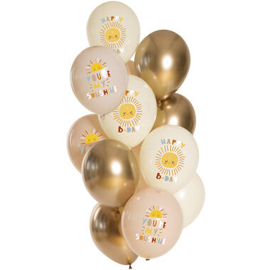 Palloncini Birthday Sunshine 33cm - 12 pezzi 1