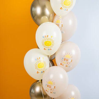 Palloncini Birthday Sunshine 33cm - 12 pezzi 6