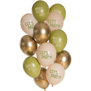 Balloons Golden Olive 33cm - 12 pieces 1