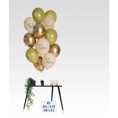 Balloons Golden Olive 33cm - 12 pieces 2