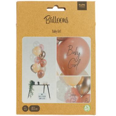 Ballonnen Baby Girl 33cm - 12 stuks 3