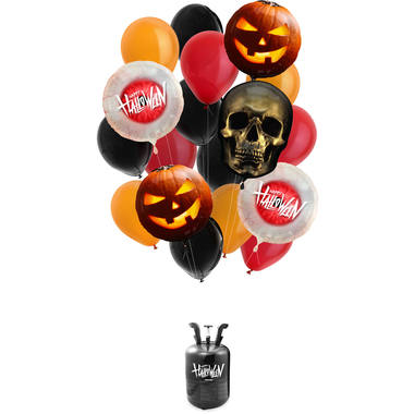 Bomboletta elio BalloonGaz 30 'Halloween' con palloncini e nastro 1