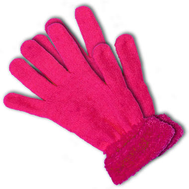 Handschoenen neon roze 1
