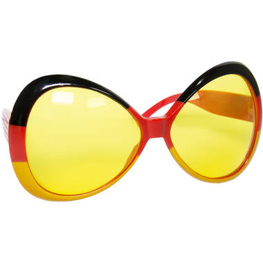 Okulary Oversized Germany - czarno-czerwono-żółte 1