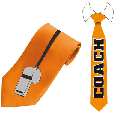 Cravatta arancione Allenatore di calcio 1
