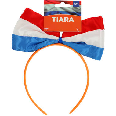 Tiara with Bow Tie Holland Red-White-Blue 2