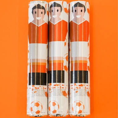 Confetti Kanon Voetbal Oranje - 28 cm 2