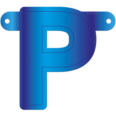 Banner lettera p blu 1