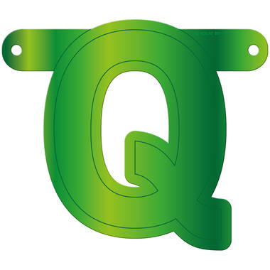 Banner lettera q verde lime 1