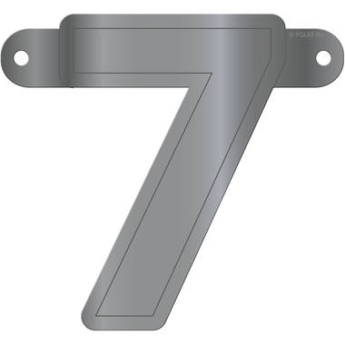Banner / Garland Number 7 Silver Metallic 1