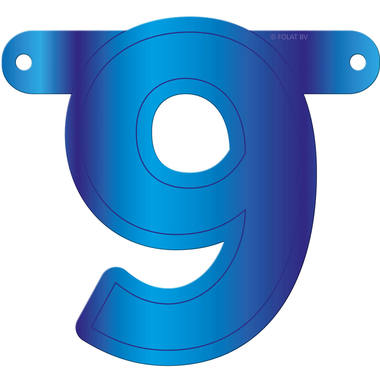 Banner lettera 9 blu 1