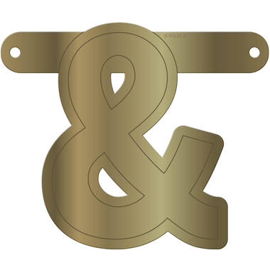 Banner-Girlande Und-Zeichen Gold Metallic 1