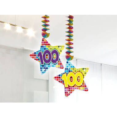 Blocchi compleanno decorazione spirale 100 anni - 2 pezzi 1