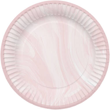 Piatti Marmo rosa 23 cm - 8 pezzi 1
