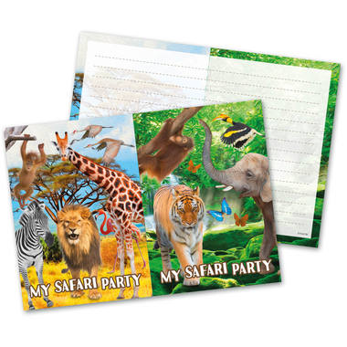Safari Party Uitnodigingen - 8 stuks 1