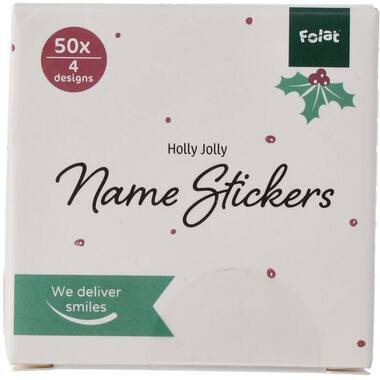 Nome adesivi regalo - Holly Jolly - 50 pezzi 3