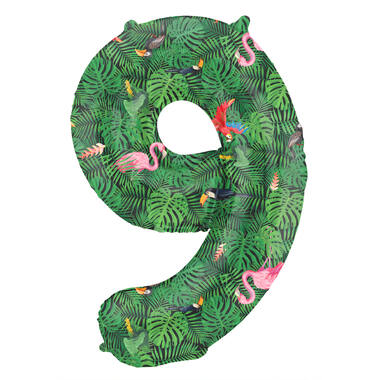 Palloncino Foil Numero 9 Jungle Vibe - 86 cm 1