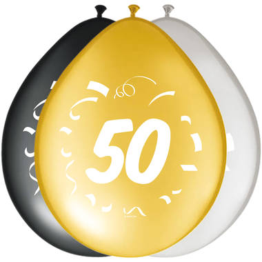 Palloncini festa 50 anni alla moda 30 cm - 8 pezzi 1