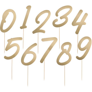 Cake Toppers Numbers Elegant True Blue 15cm - 20 pieces 1