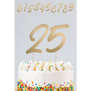 Cake Toppers Numbers Elegant True Blue 15cm - 20 pieces 2