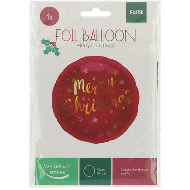 Foil Balloon 'Merry Christmas' Red - 45cm 3