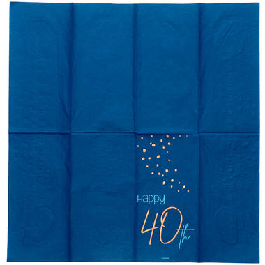 Napkins Elegant True Blue 40 Years 33x33cm - 10 pieces 5