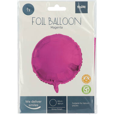 Foil Balloon Round Magenta - 45 cm 2