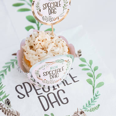 Cupcake Decoratie Set 'Mijn Speciale Dag' - 12-delig 2