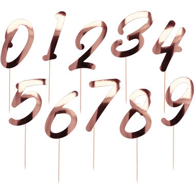 Cake Toppers Numbers Elegant Lush Blush 15cm - 20 pieces 1