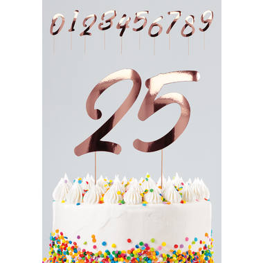 Cake Toppers Numbers Elegant Lush Blush 15cm - 20 pieces 2