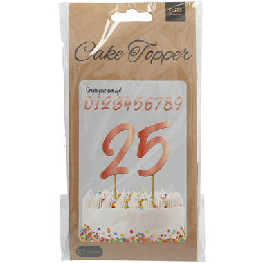 Cake Toppers Numbers Elegant Lush Blush 15cm - 20 pieces 3