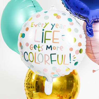 Palloncino foil Life Gets Colorful - 45 cm 4