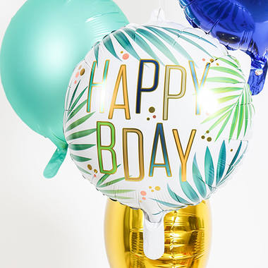 Folieballon Verjaardag Greenery Palmen - 45 cm 5