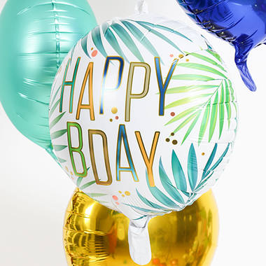 Folieballon Verjaardag Greenery Palmen - 45 cm 4