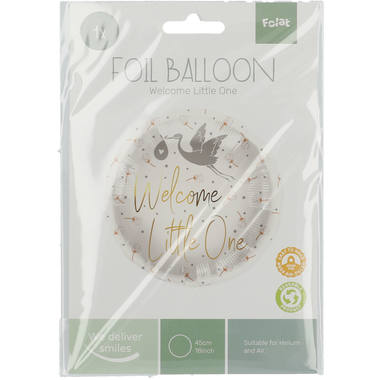 Palloncino foil Welcome Little One Cicogna - 45 cm 2