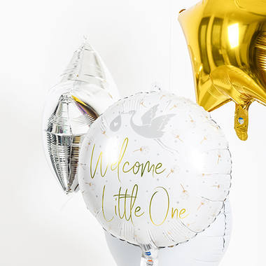 Palloncino foil Welcome Little One Cicogna - 45 cm 4