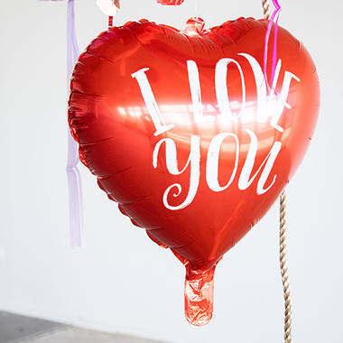 Palloncino foil a Forma di Cuore I Love You Rosso - 45 cm 4