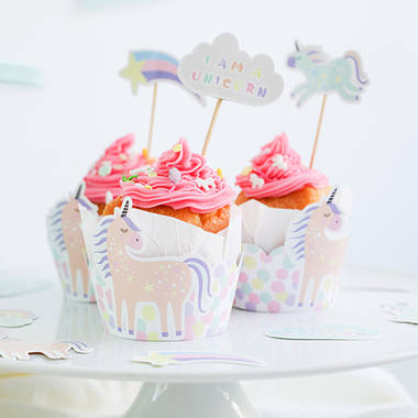 Cupcake Decoratie Set Unicorns & Rainbows - 12-delig 2