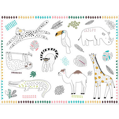 Coloring Placemats Zoo Party - 6 pieces 1