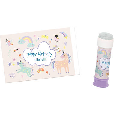 Bubbles Soap Sticker Unicorns & Rainbows - 6 pieces 1