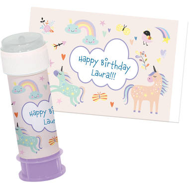 Bubbles Soap Sticker Unicorns & Rainbows - 6 pieces 2