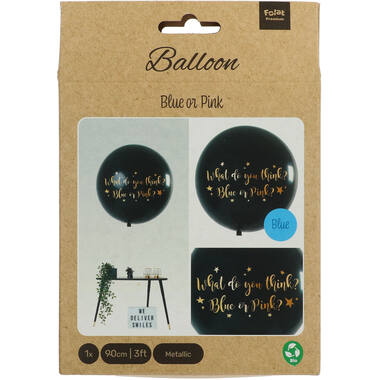 Balon Gender Reveal Boy Metallic - 90cm 2