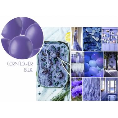 Palloncini Cornflower Blue Opaco 33cm - 50 pezzi 2