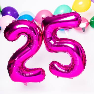 2 Shaped Number Balloon Magenta - 86 cm 3